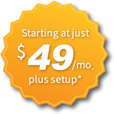 Websites starting at just $49 a month.